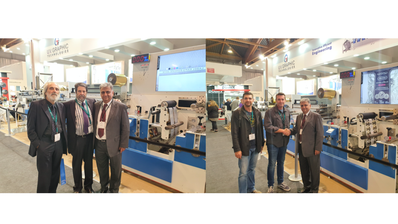 Abhay Dutta of UV Graphic sold seven presses and nine video plate mounters at Labelexpo Europe 