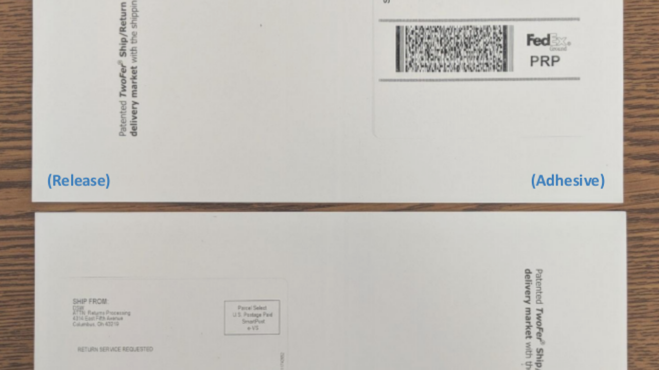 NAStar introduces TwoFer ship and return labels NAStar introduces TwoFer ship and return labels
