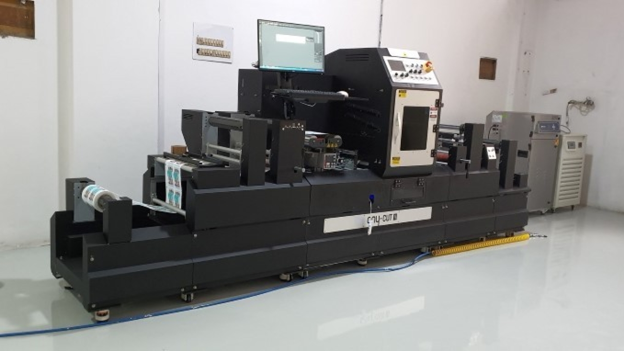 Anytron any-Cut III label finisher installed at Pragati Label's facility in Mumbai