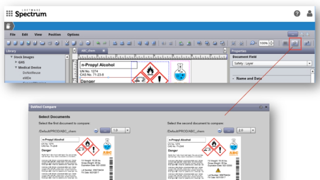 Spectrum 4.0 features a new interface and integrates Loftware DaVinci 