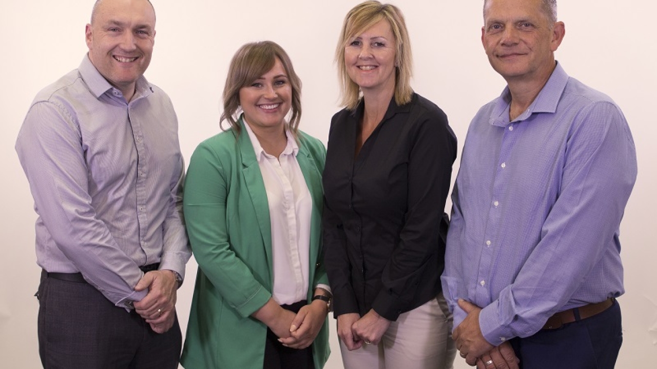 Pictured (from left): John Grant, Charlotte Thorpe, Jane Stephenson and Steve May