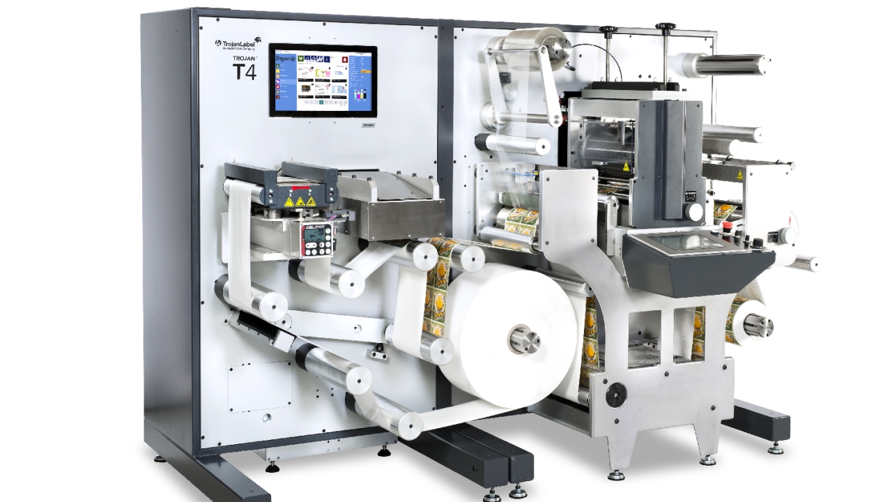 TrojanLabel premieres the Trojan T4, a compact digital label press and finishing system, for the first time at a US trade show