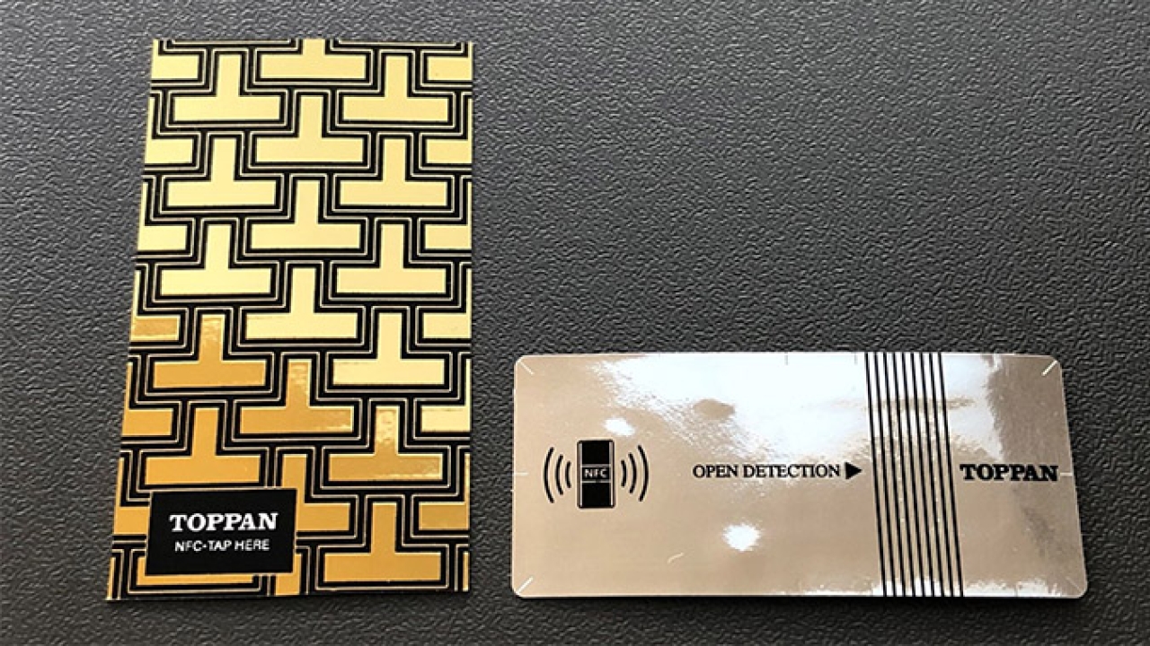 Toppan Printing has developed NFC1 labels combining high-quality metallic design with the communication performance required of NFC tags