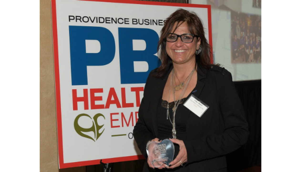 Lisa Ahart, Toray Plastics’s VP of US corporate human resources and environmental health and safety, accepted the Providence Business News’ 2019 Healthiest Employers of Rhode Island award. Lisa Ahart, Toray Plastics’s VP of US corporate human resources and environmental health and safety, accepted the Providence Business News’ 2019 Healthiest Employers of Rhode Island award.