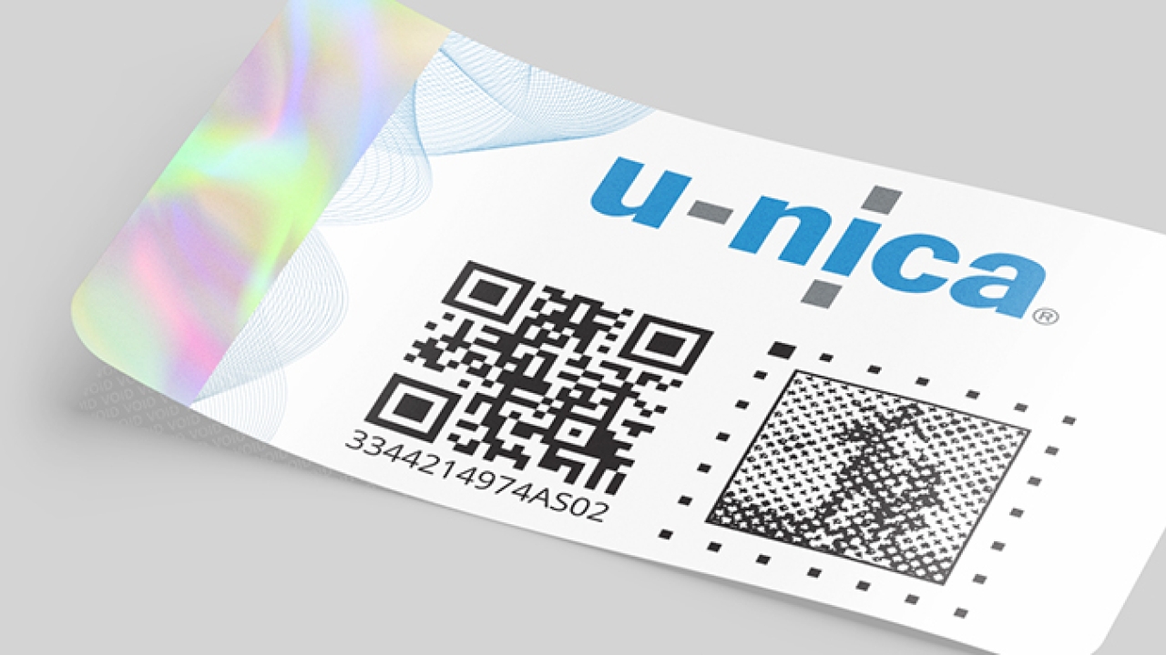 U-nica has launched a Digital Security Label (DSL) developed to provide cost-effective technology allowing brand owners to protect and trace their products