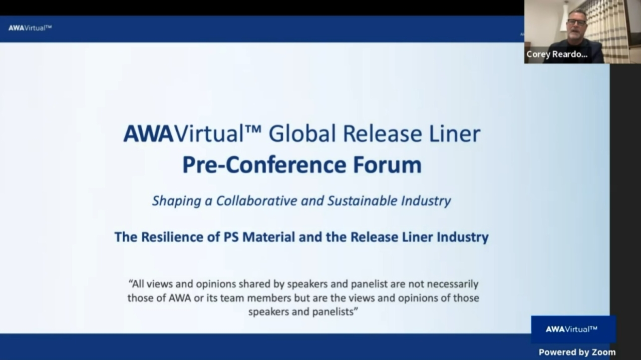 Alexander Watson Associates (AWA) held a Global Release Liner Pre-Conference Forum virtually on March 18, 2022, covering the state of the global pressure-sensitive and release liner market and the supply chain challenges, subsequent shortages, and long-term effects of the ongoing disruption. Alexander Watson Associates (AWA) held a Global Release Liner Pre-Conference Forum virtually on March 18, 2022, covering the state of the global pressure-sensitive and release liner market and the supply chain challenges, subsequent shortages, and long-term effects of the ongoing disruption.