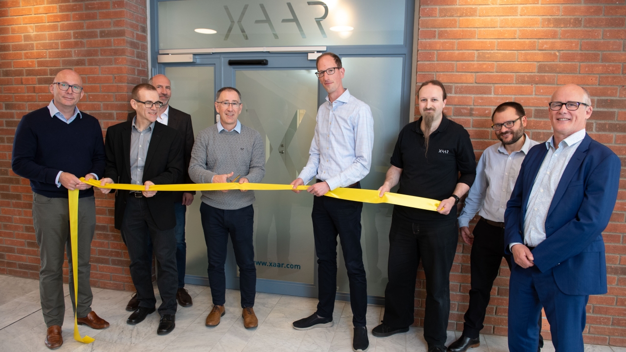 Xaar’s new technology center in Sweden was officially opened by CEO John Mills at a ceremony held along with chief operations officer Graham Tweedale and members of Xaar’s advanced applications and technologies team. 