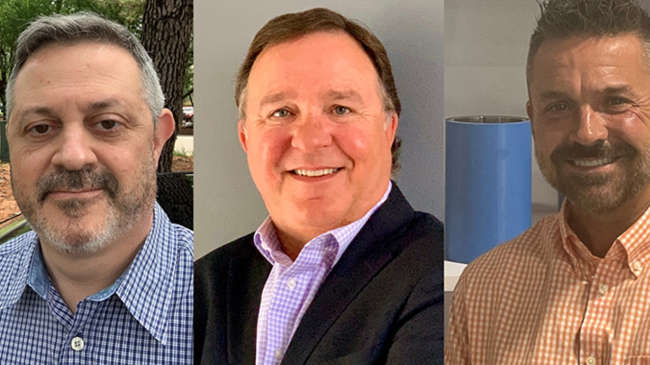 L-R: Dan Rosen, sales director for national accounts; Eric Gibbs, managing director for plates and Joe Czaplewski, sales director for rotec products at XSYS. 