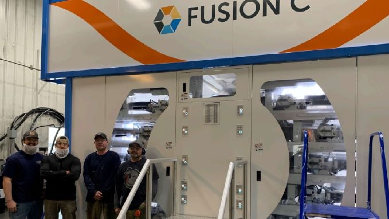 Paper Converting Machine Company (PCMC) has installed a new Fusion C flexo press at Yellowstone Plastics 