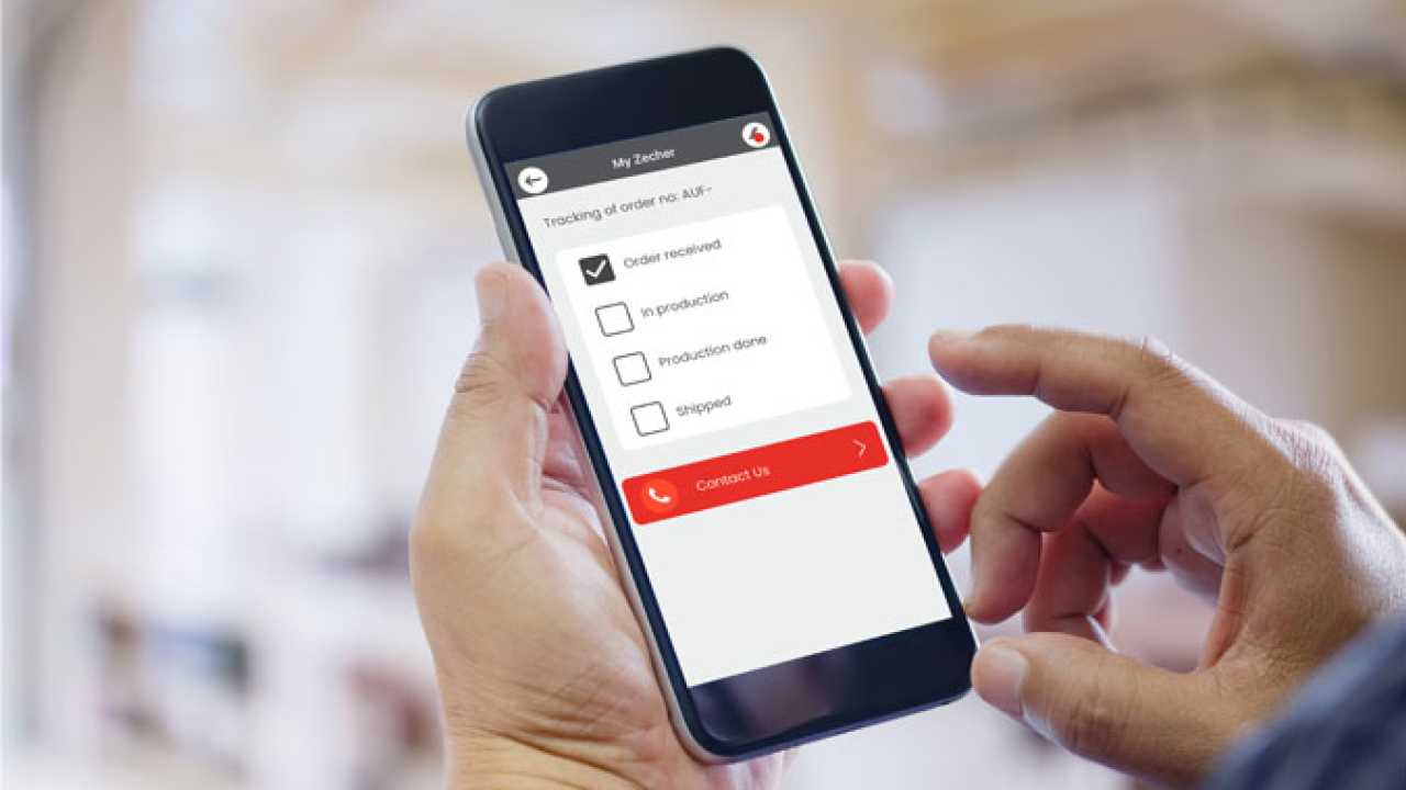 Zecher has updated its mobile application Zecher App with a tracking tool