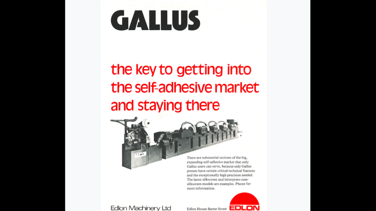 First Gallus advert in Labels & Labeling