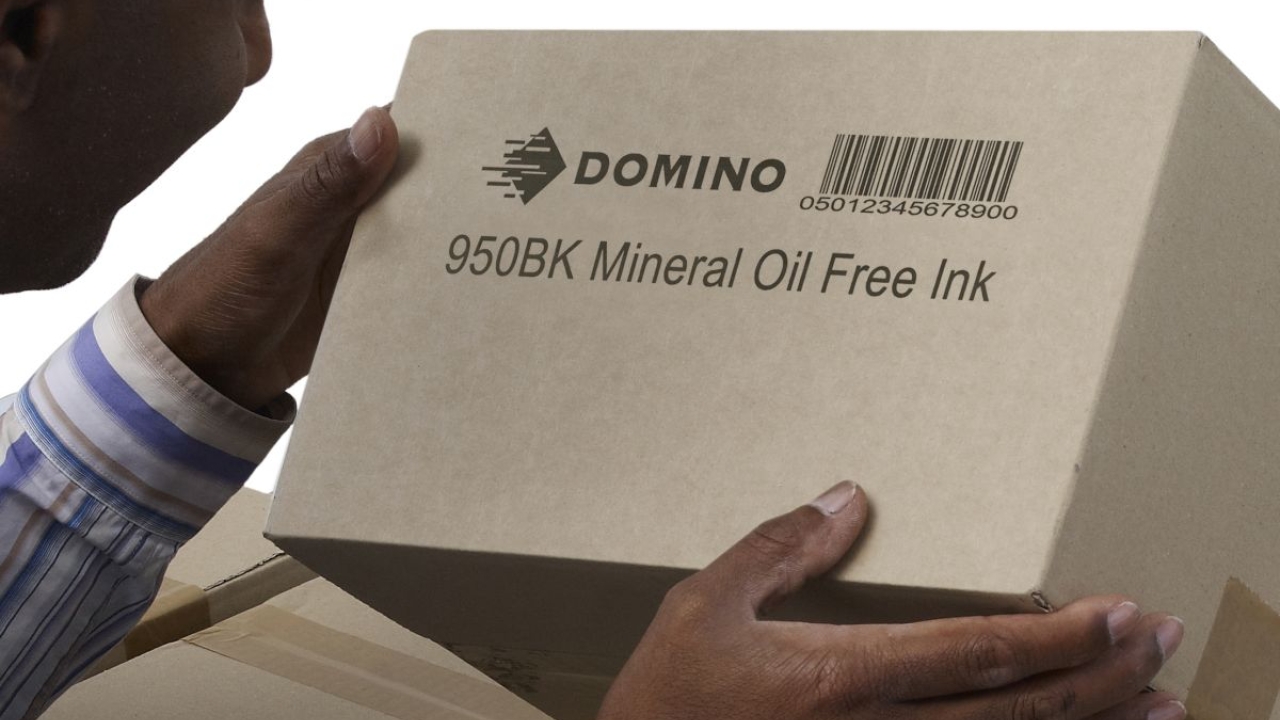 Domino has launched a 100 percent mineral oil-free (MOF) black ink to address concerns regarding the migration of printing inks and mineral oils onto cartonboard and food packaging Domino has launched a 100 percent mineral oil-free (MOF) black ink to address concerns regarding the migration of printing inks and mineral oils onto cartonboard and food packaging