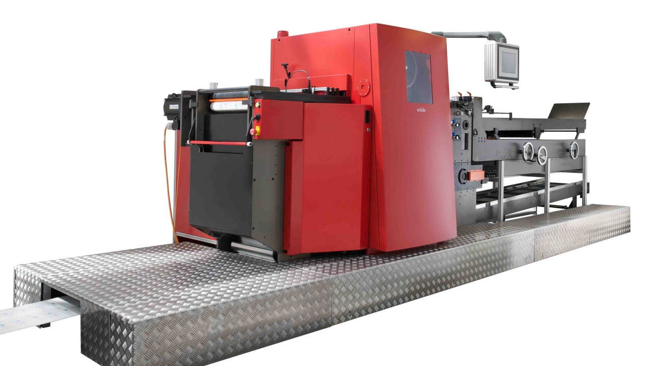 New web fed flatbed die cutter from Edale New web fed flatbed die cutter from Edale
