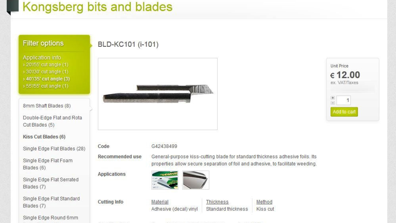 Esko has opened an online store for the purchasing of bits, blades and underlays for Kongsberg cutting tables and consumables purchasing for CDI flexo platesetters Esko has opened an online store for the purchasing of bits, blades and underlays for Kongsberg cutting tables and consumables purchasing for CDI flexo platesetters