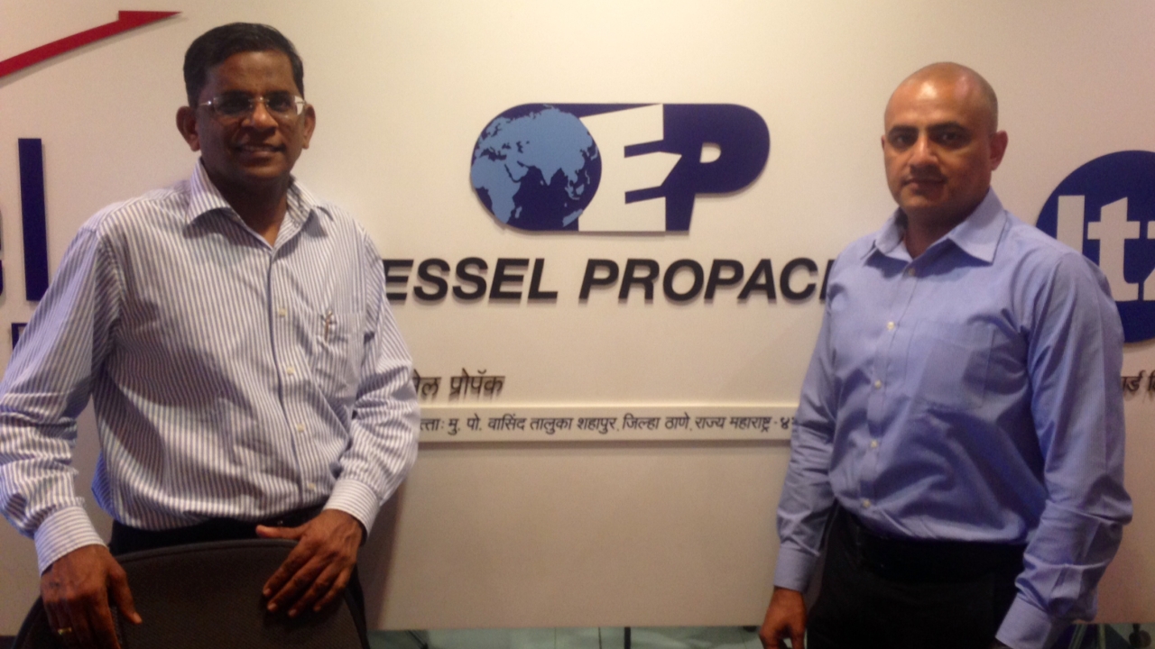 M Ram Ramasamy, vice-president of Essel Propack with Srihari Rao, sales director, Esko India M Ram Ramasamy, vice-president of Essel Propack with Srihari Rao, sales director, Esko India