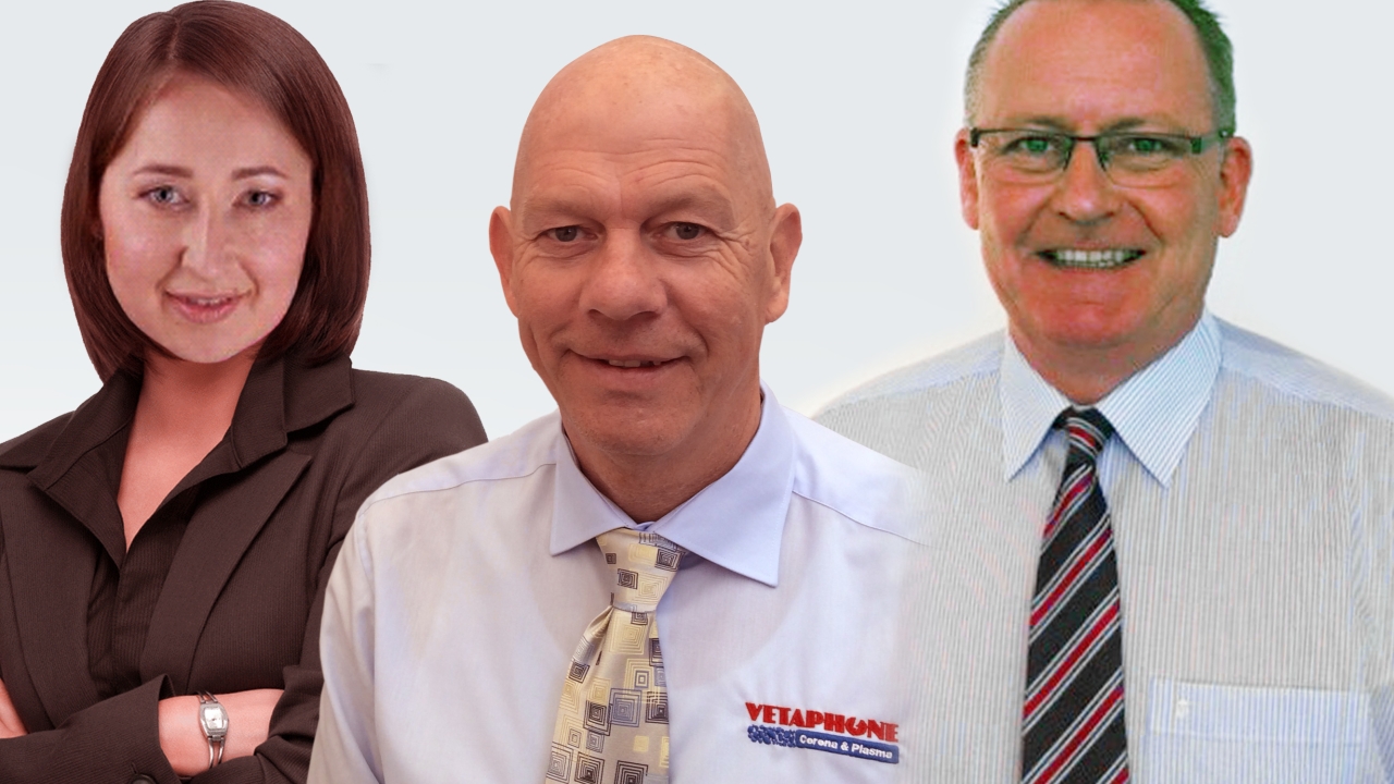 Elena Plakhotnyk, Finn Hinze and Pete Kelly are the new additions to Vetaphone’s international sales team Elena Plakhotnyk, Finn Hinze and Pete Kelly are the new additions to Vetaphone’s international sales team