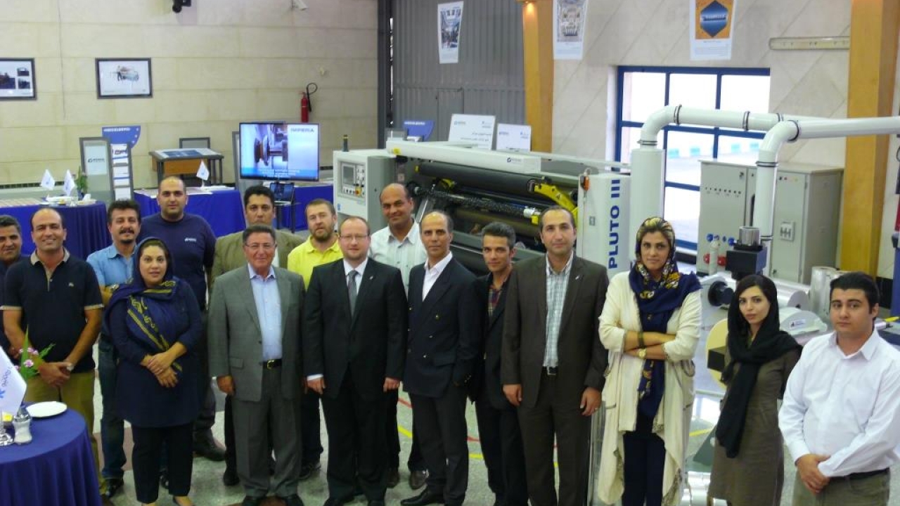 Soma Engineering has installed a 1,600mm wide Pluto III slitter rewinder at the Printing Training and Exhibition Centre (PTEC) of its agent Iran Rotative in Tehran
