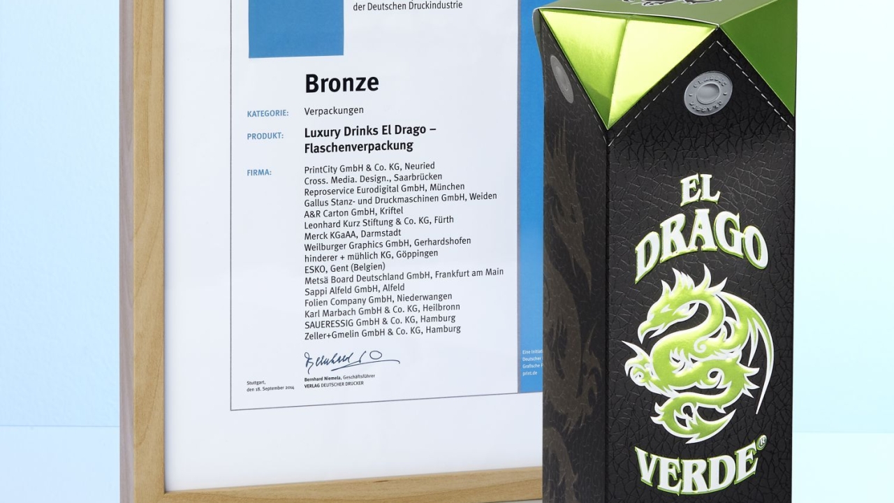 Sappi and PrintCity win PrintStar 2014 bronze award for premium El Drago packaging Sappi and PrintCity win PrintStar 2014 bronze award for premium El Drago packaging