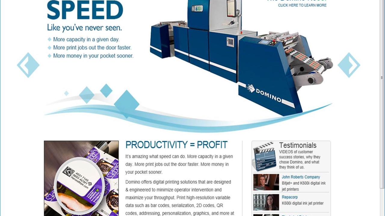 Domino launches digital printing microsite