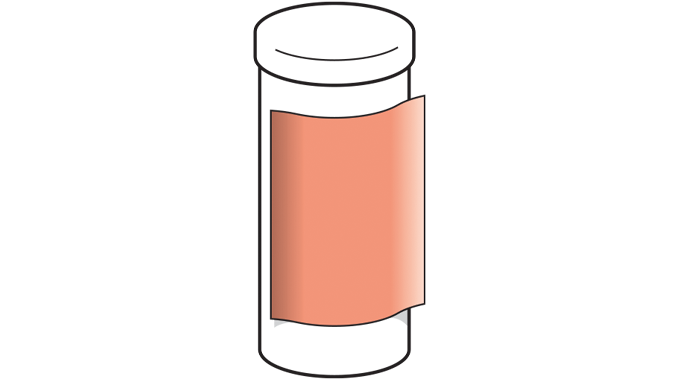 Figure 8.4 - Stiff label materials on small radius containers may start to lift at the edges