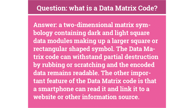 Data matrix code