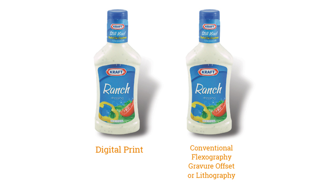 Figure 5.1 - Both conventional and digital products could end up side-by-side on the shelf so they need to match. Illustration courtesy of Esko