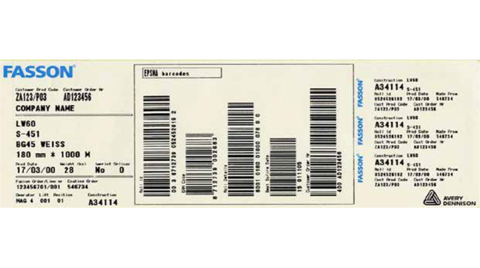 Figure 9.4 Epsma roll identification label