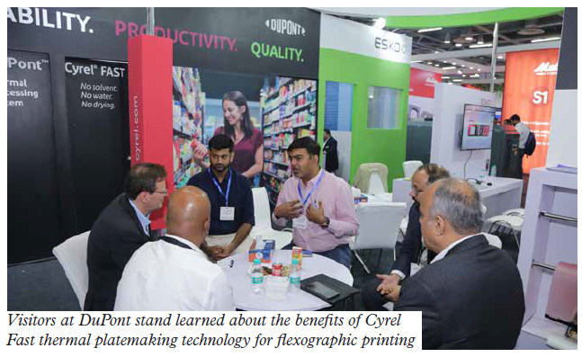 Visitors at DuPont stand learned about the benefits of Cyrel Fast thermal platemaking technology for flexographic printing