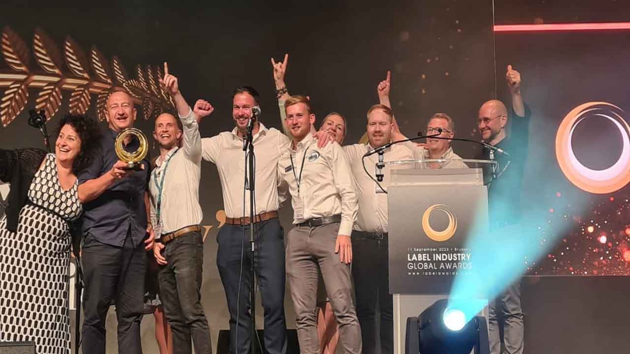 The Lights Out team from ABG, Cerm and Mercian win the Team Global Label Award