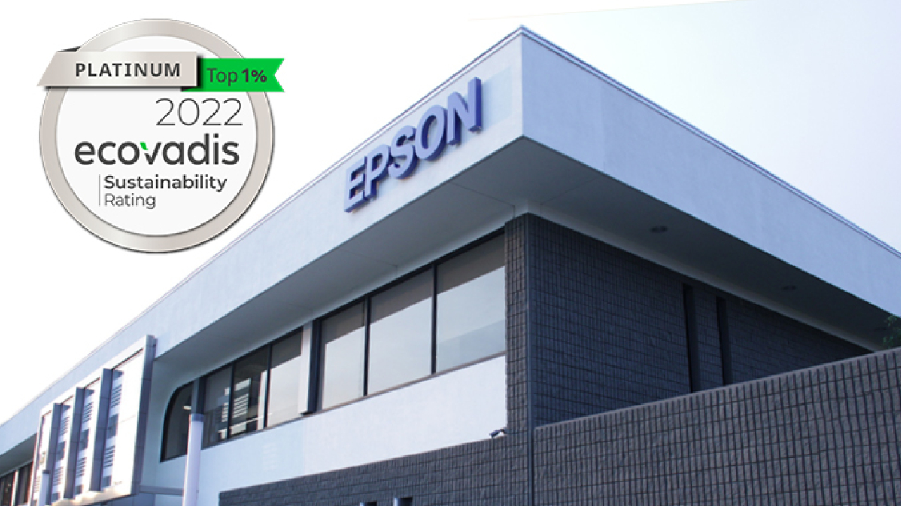 Epson has earned its third successive platinum rating for sustainability from EcoVadis 