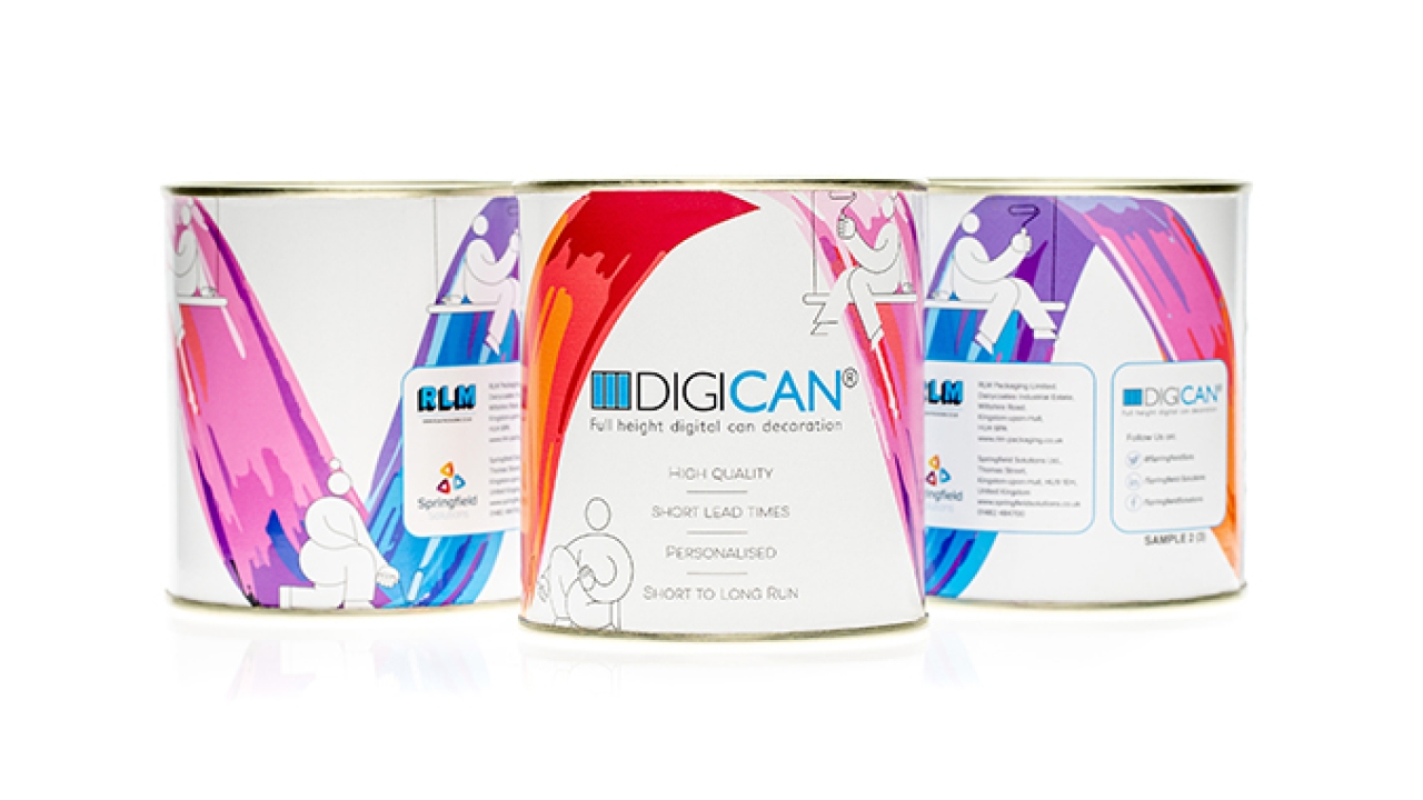 Springfield Solutions has launched Digican, a can packaging technology offering a full-coverage digital label Springfield Solutions has launched Digican, a can packaging technology offering a full-coverage digital label