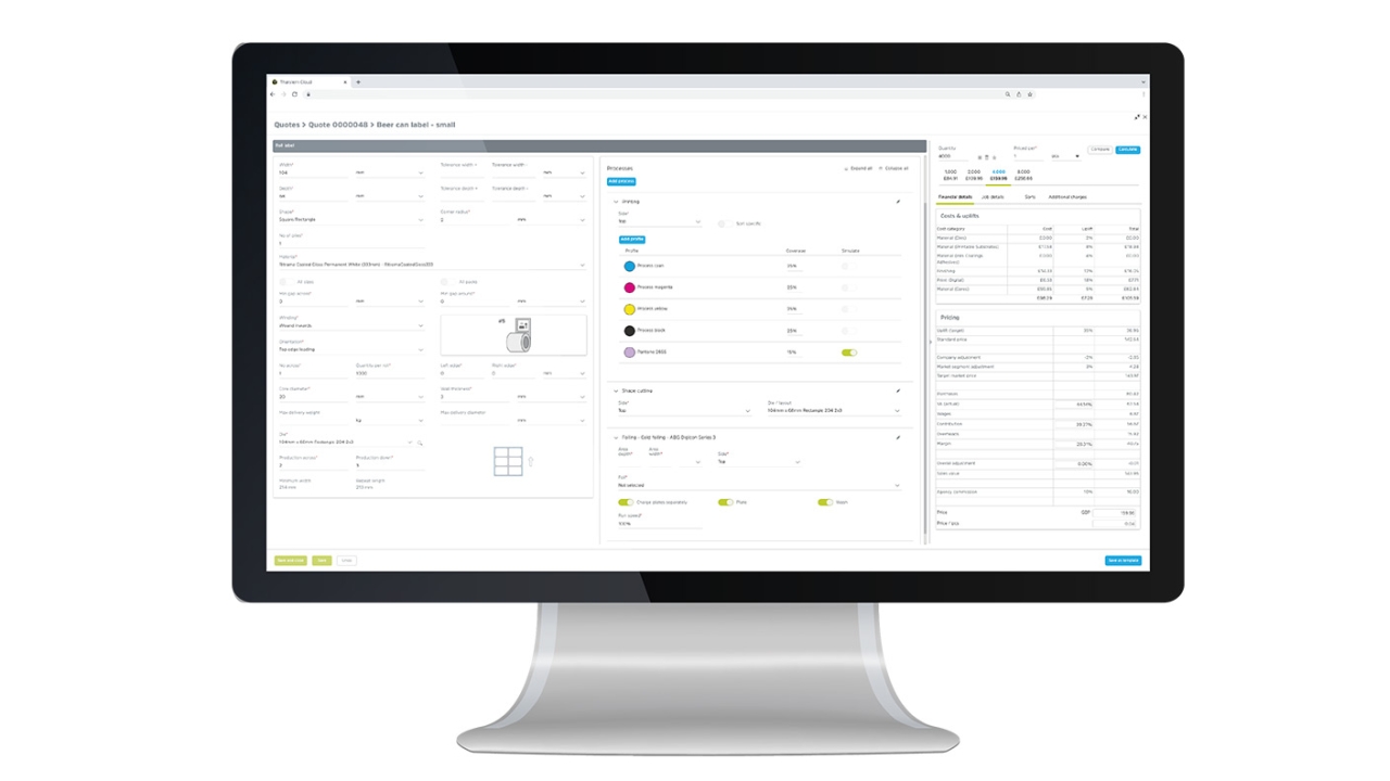 American Labels has signed up for Tharstern’s new cloud-based MIS software to reduce paperwork, increase efficiencies, and build automation throughout its workflow